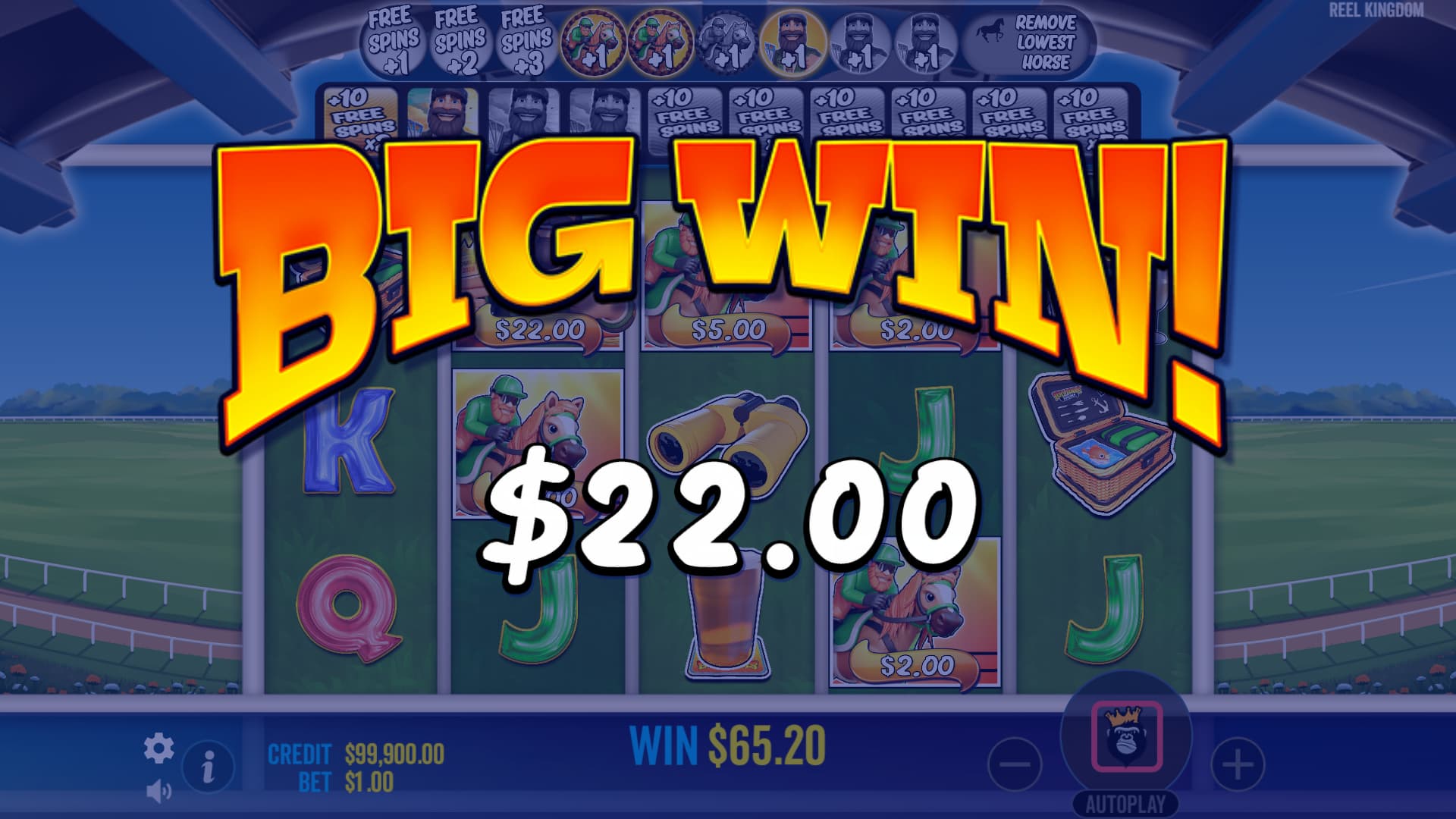 Big Win Screen - Big Bass Day at the Races slot game