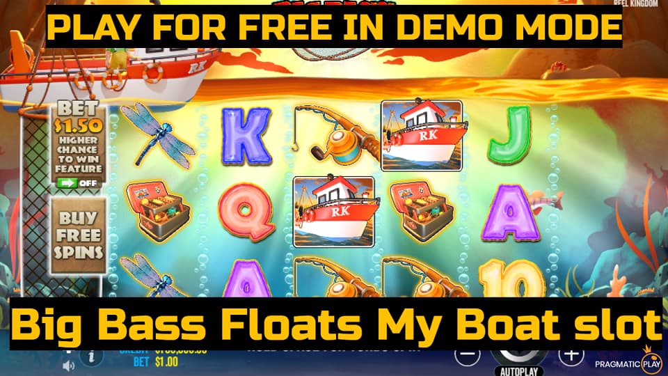 Big Bass Floats My Boat slot game by Pragmatic Play. Play for free in demo mode.