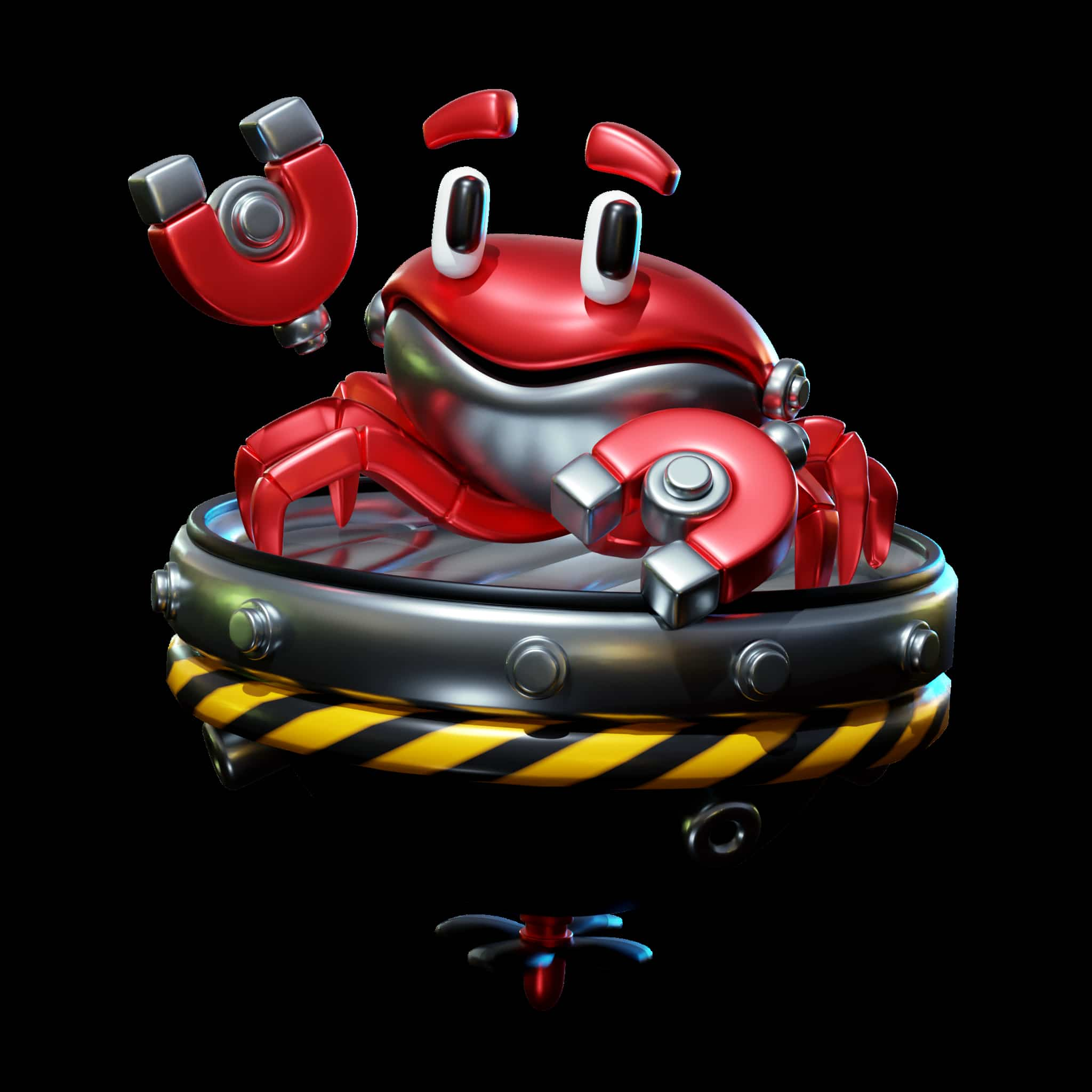 Gadget Crab, support character of the Big Bass Mission Fishin slot game