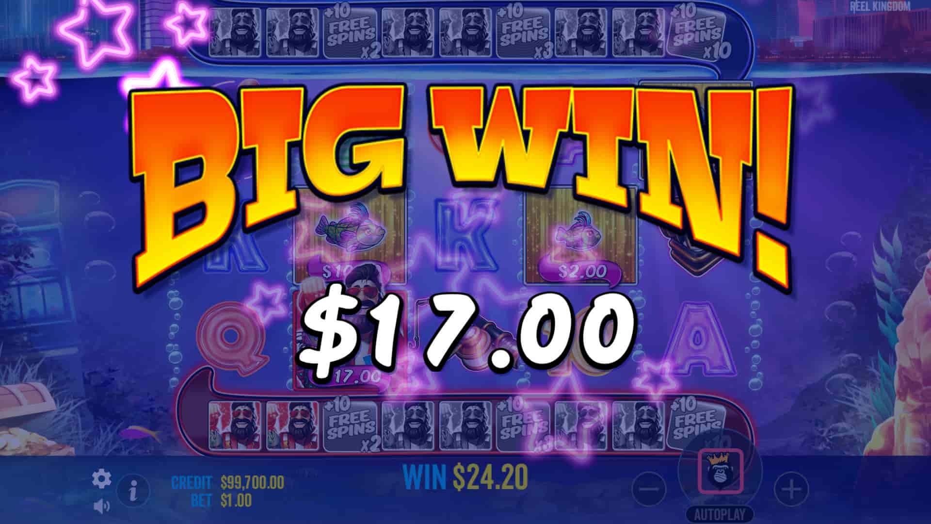 Big Win Screen - Big Bass Vegas Double Down Deluxe slot game