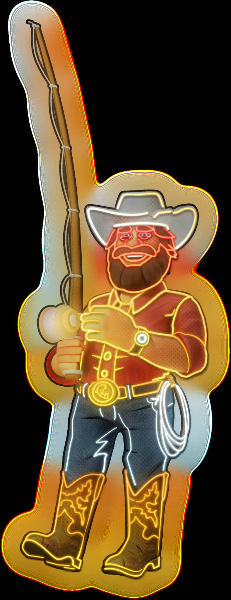 The Fisherman, mascot of the Big Bass Vegas Double Down Deluxe slot game