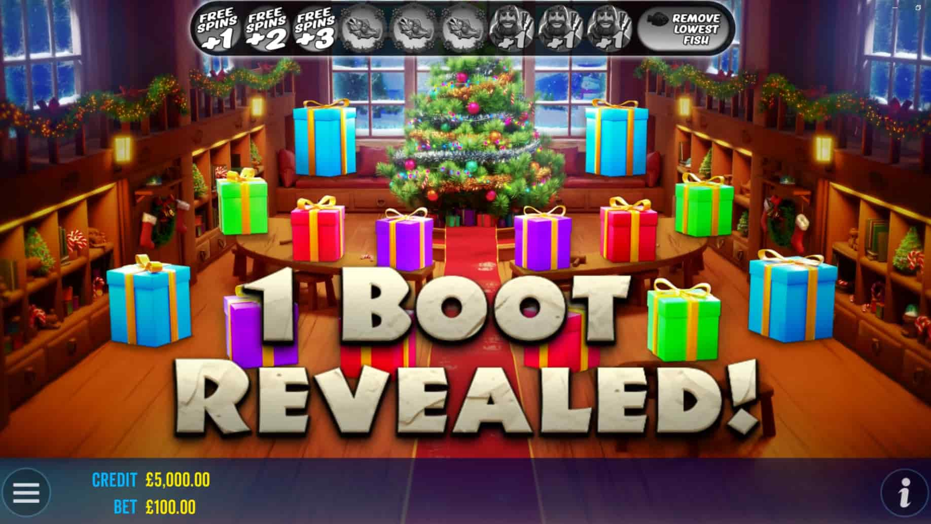 Bonus Game's Lottery Screen - Big Bass Xmas Xtreme slot game