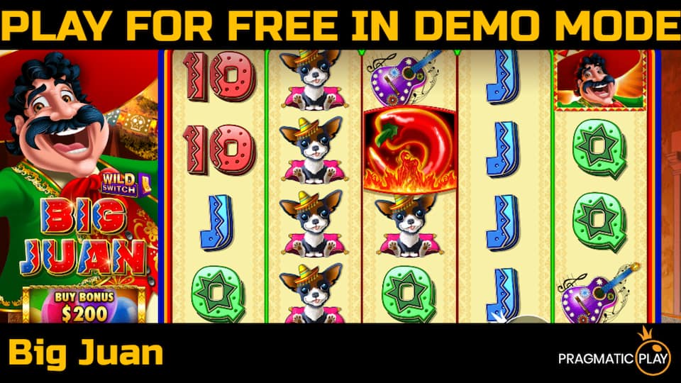 Big Juan slot game by Pragmatic Play. Play for free in demo mode.