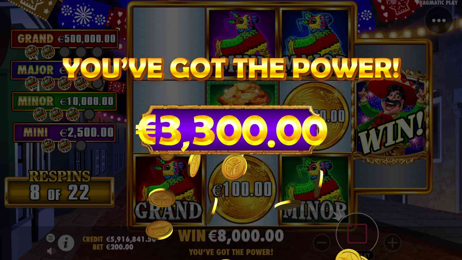 ''You've got the power!'' Win Screen - Big Juan slot game