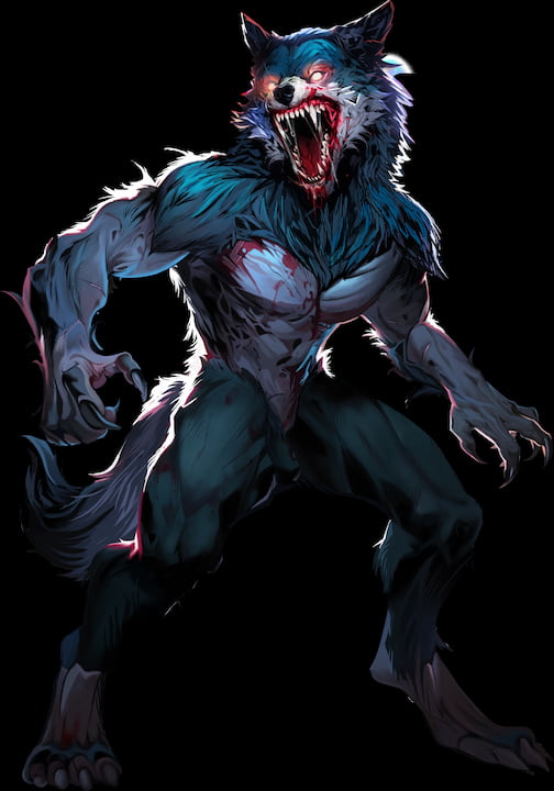 Werewolf, one of the characters - Blade & Fangs slot game