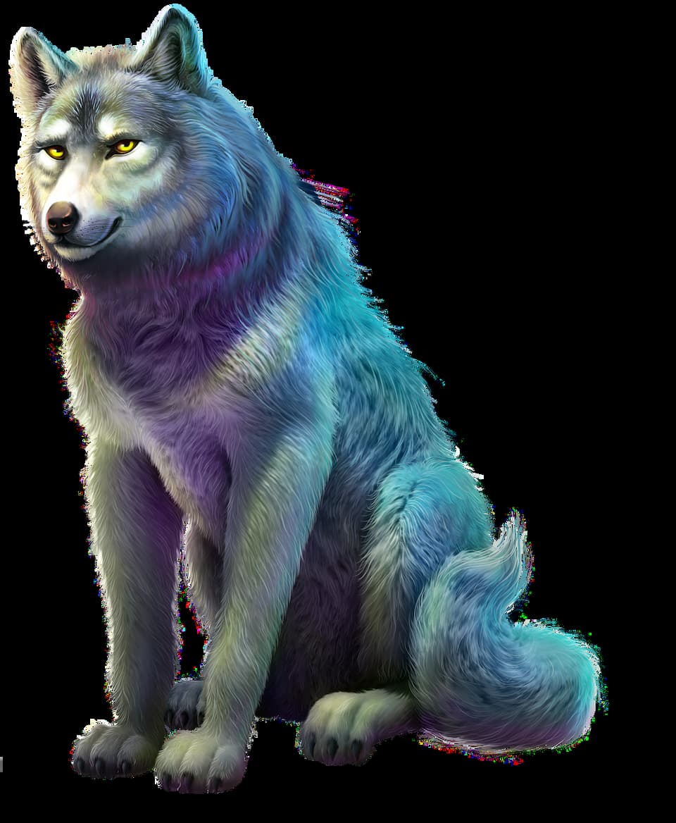 Wolf, one of the side characters of the Buffalo King Untamed Megaways slot game