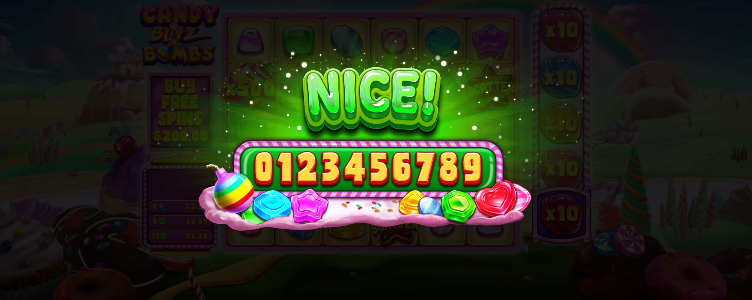 Nice Win Screen - Candy Blitz Bombs slot game