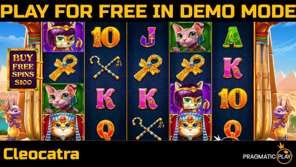 Cleocatra slot game by Pragmatic Play. Play for free in demo mode.