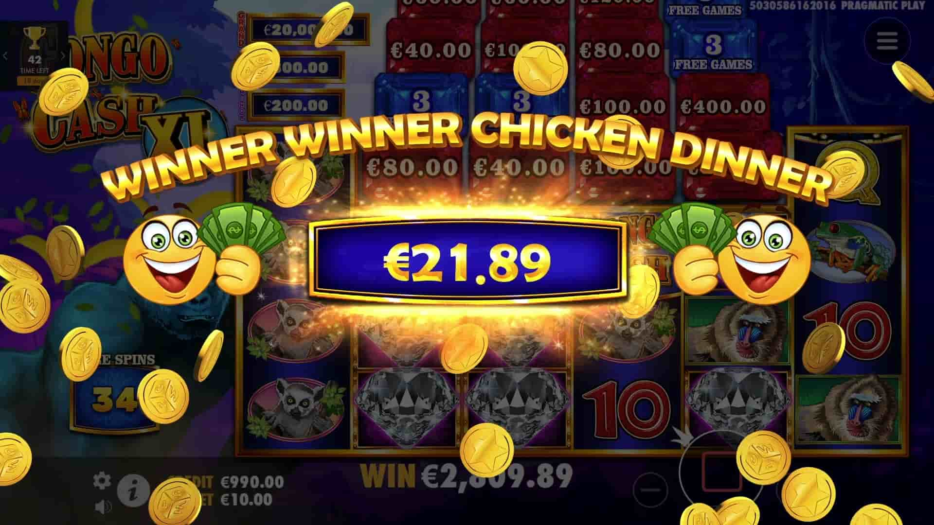 Nice Win Screen - Congo Cash XL slot game