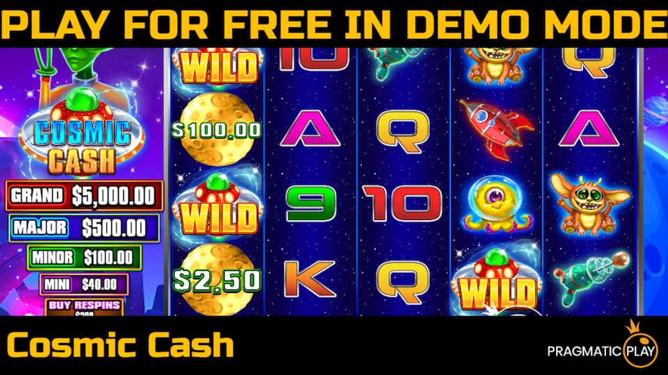 Cosmic Cash slot game by Pragmatic Play. Play for free in demo mode.