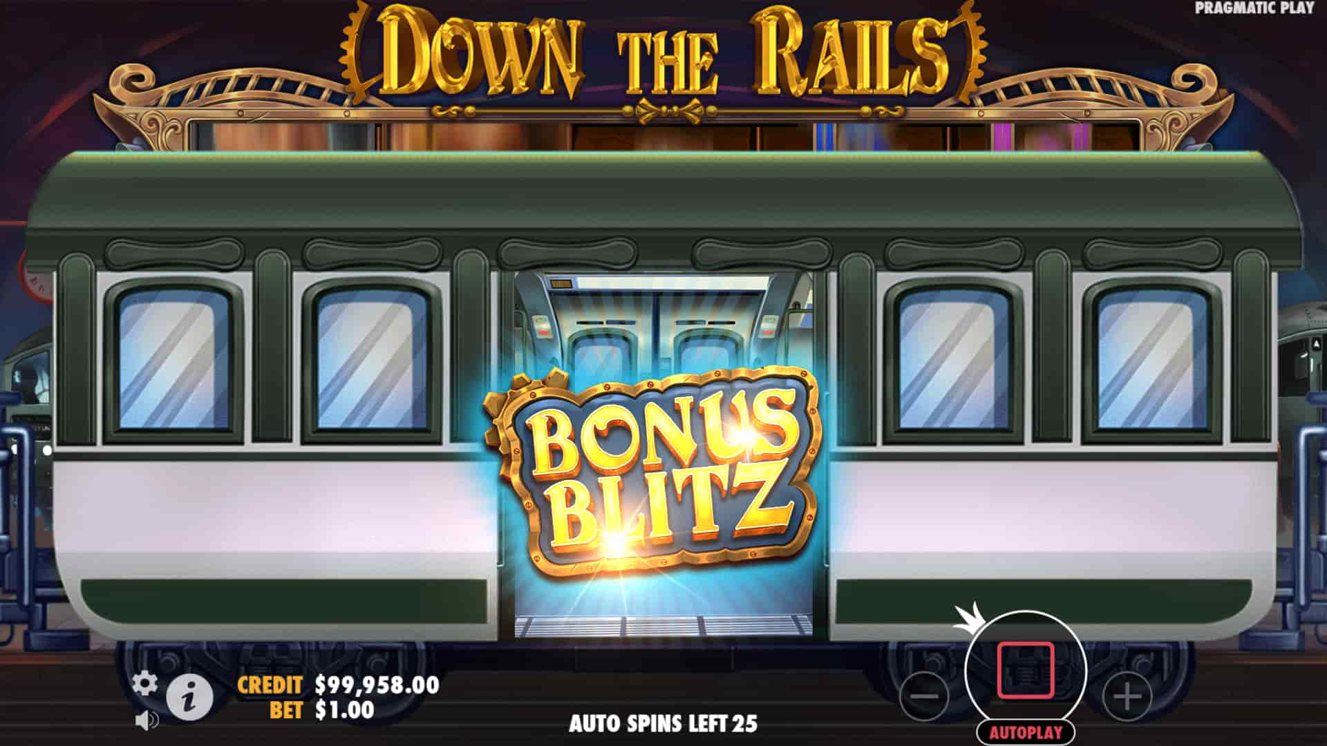 Bonus Blitz Screen - Down the Rails slot game