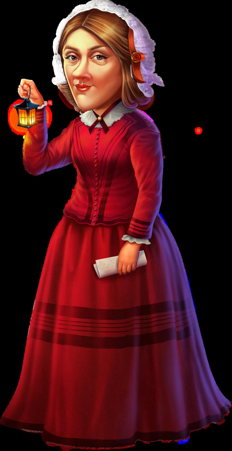 Florance Nightingale, one of the characters of the Down the Rails slot game