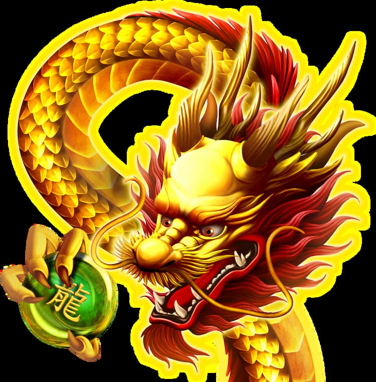 The Golden Dragon, mascot of the Dragon Gold 88 slot game