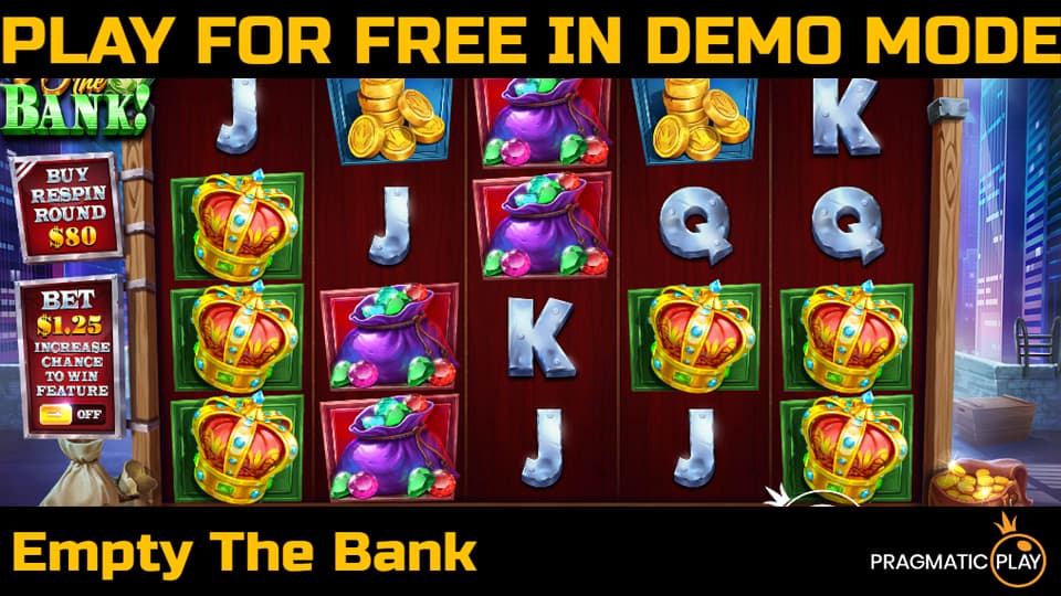 Empty the Bank slot game by Pragmatic Play. Play for free in demo mode.