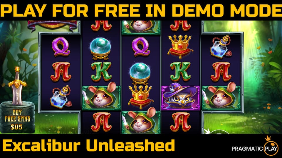 Excalibur Unleashed slot game by Pragmatic Play. Play for free in demo mode.