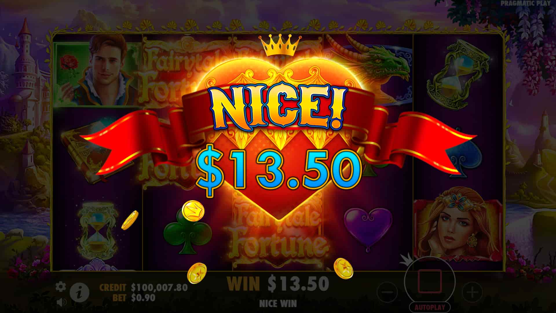 Nice Win Screen - Fairytale Fortune slot game