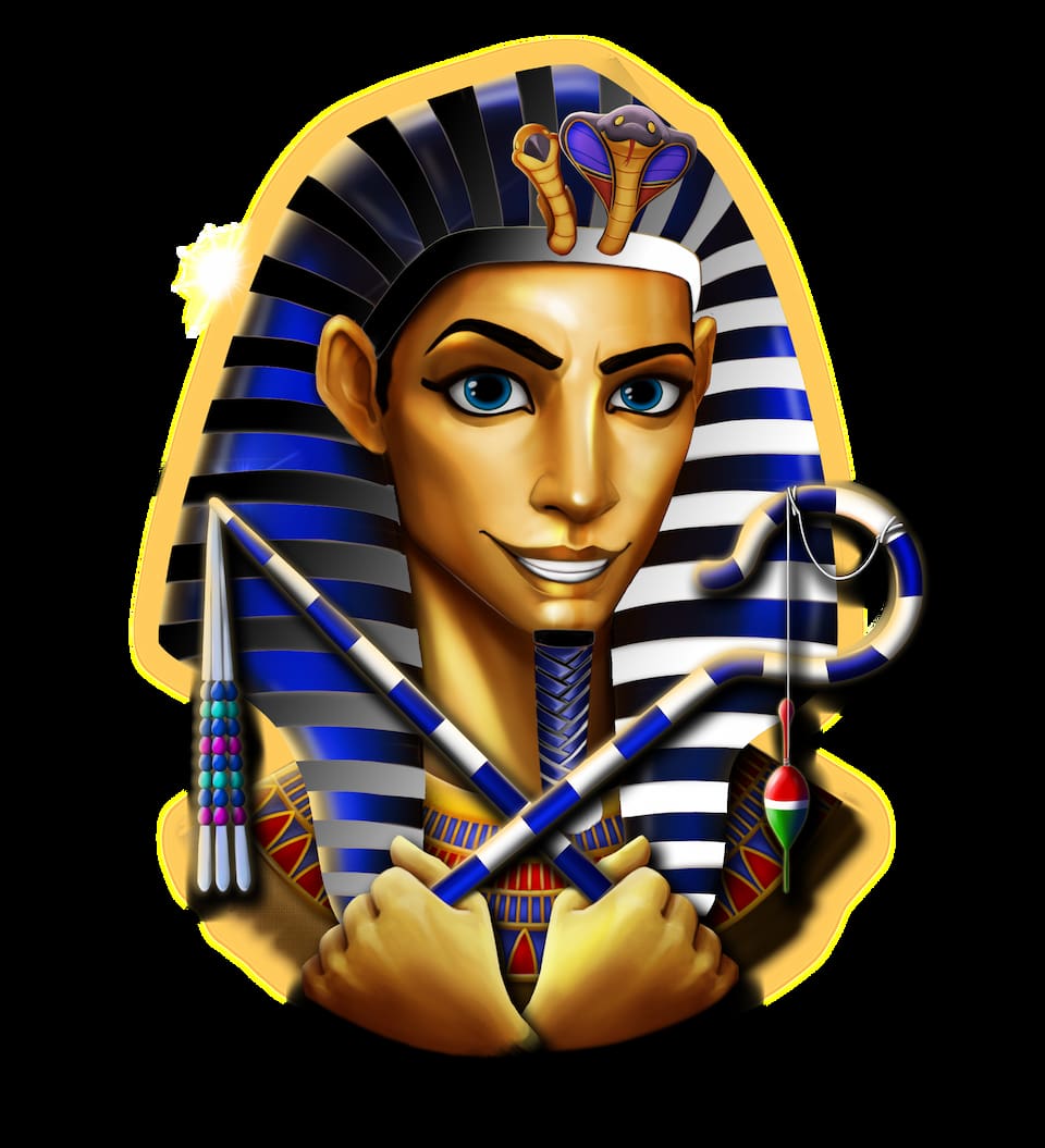 The Pharaoh, one of the characters in the Fish Eye slot game