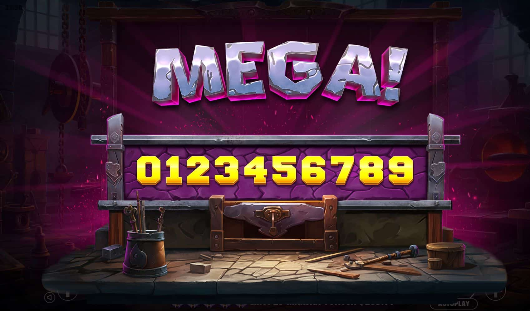 Mega Win Screen - Forging Wilds slot game