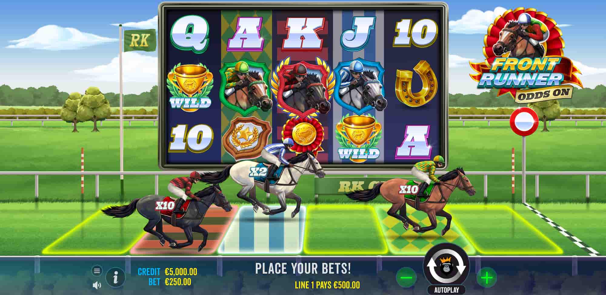 Bonus Game Action - Front Runner Odds On slot game