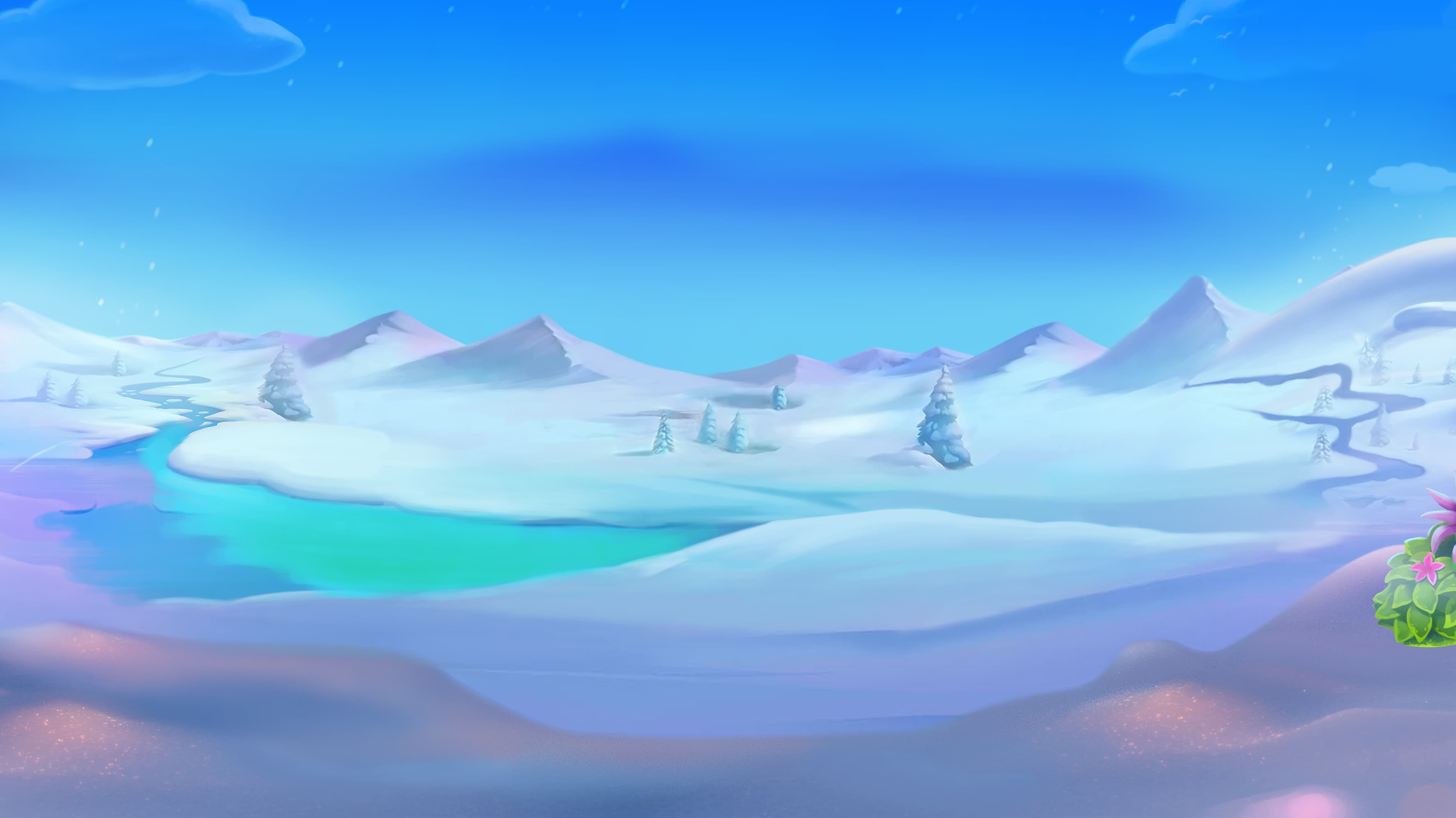 The cool scenery - Frozen Tropics slot game