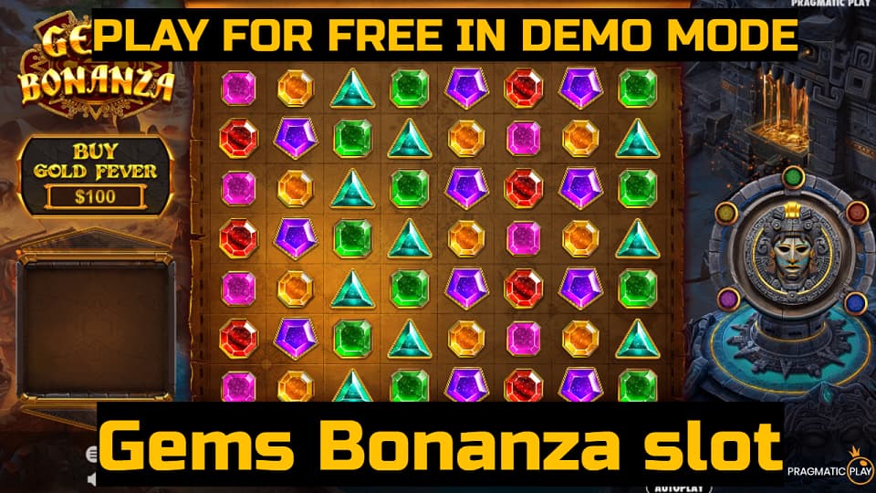 Gems Bonanza slot game by Pragmatic Play. Play for free in demo mode.