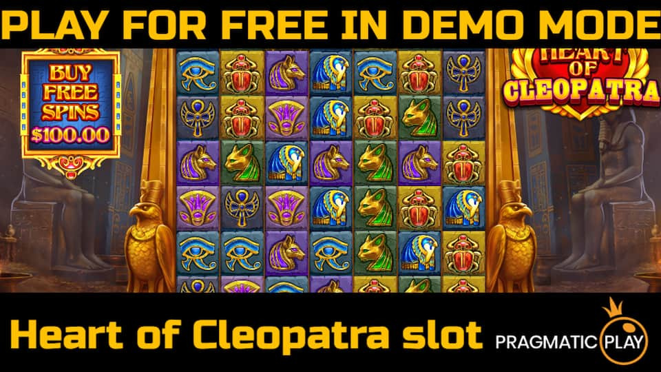 Heart of Cleopatra slot game by Pragmatic Play. Play for free in demo mode.