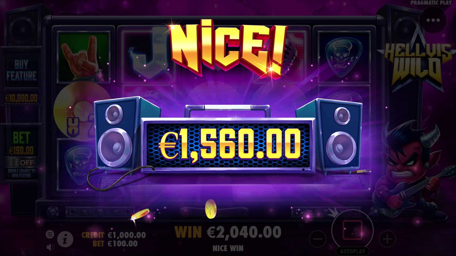 Nice Win Screen - Hellvis Wild slot game