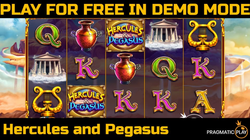 Hercules and Pegasus slot game by Pragmatic Play. Play for free in demo mode.