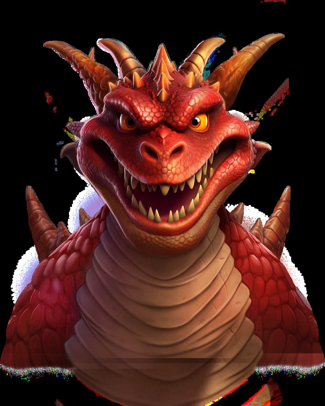 The Red Dragon, one of the main characters of the Heroic Spins slot game