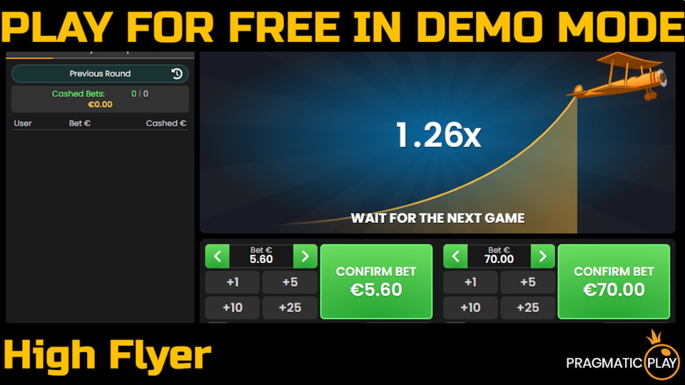 High Flyer crash game by Pragmatic Play. Play for free in demo mode.