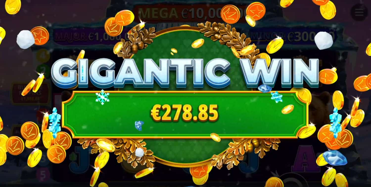 Gigantic Win Screen - Himalayan Wild slot game