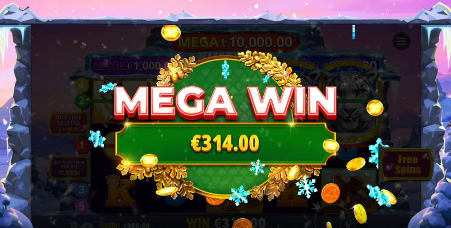 Mega Win Screen - Himalayan Wild slot game