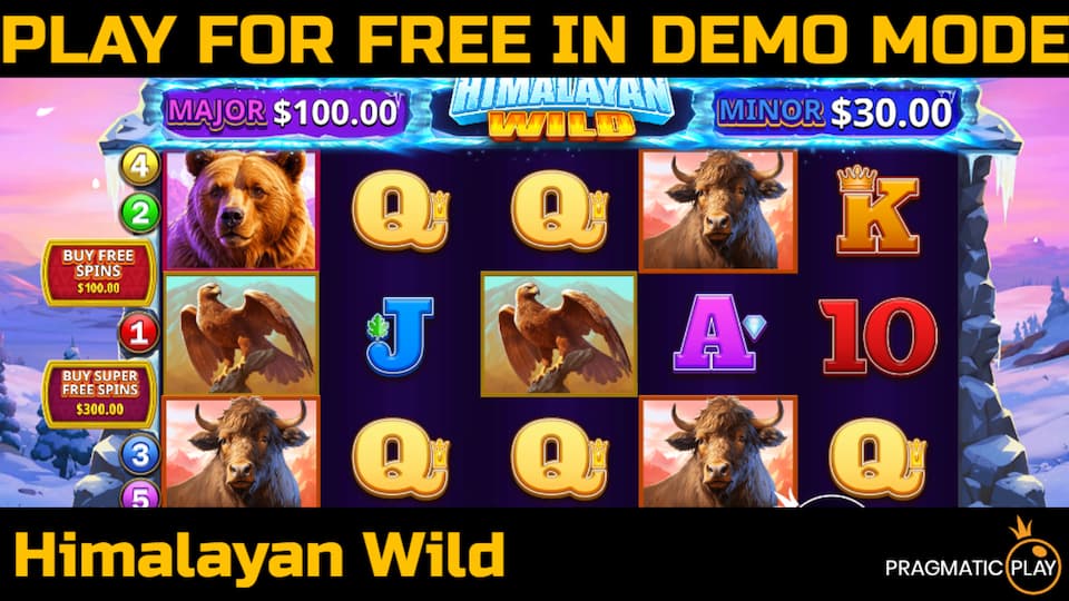 Himalayan Wild slot game by Pragmatic Play. Play for free in demo mode.