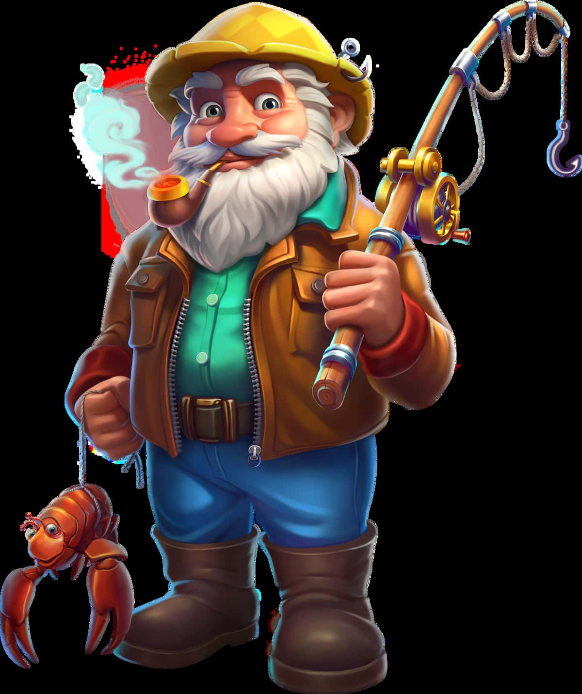 The Fisherman, one of the main characters of the Ice Lobster slot game