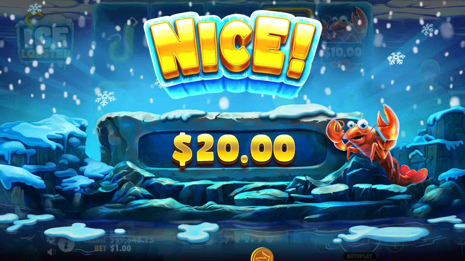 Nice Win Screen - Ice Lobster slot game