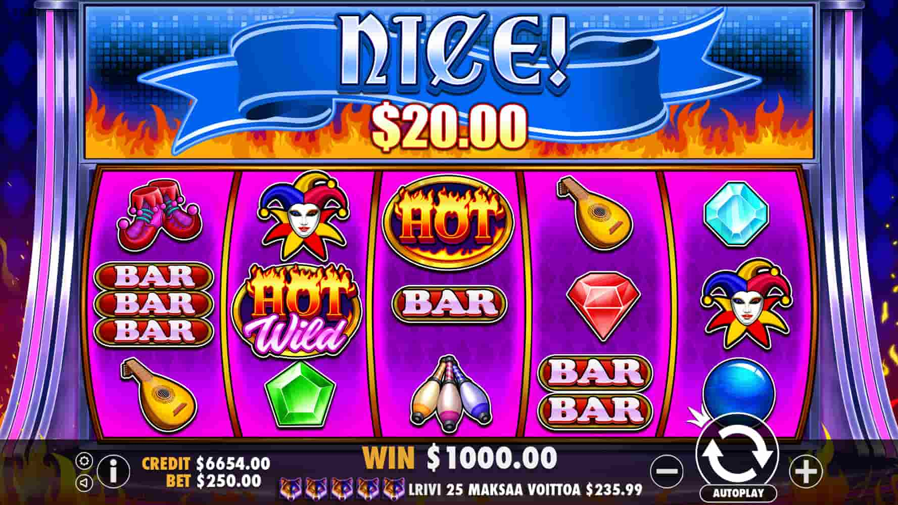 Nice Win Screen - Joker’s Jewels Hot slot game