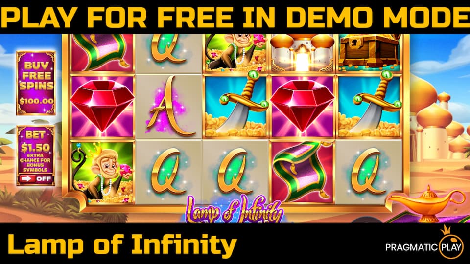 Lamp Of Infinity slot game by Pragmatic Play. Play for free in demo mode.