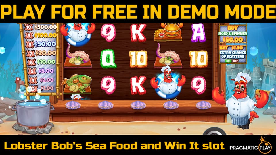 Lobster Bob’s Sea Food and Win It slot game by Pragmatic Play. Play for free in demo mode.