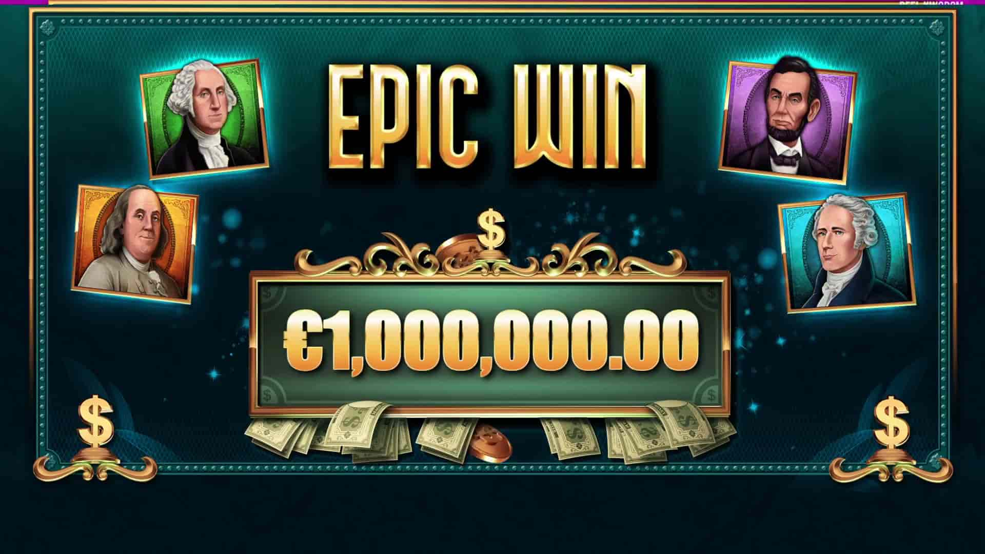 Epic Win Screen - Magic Money Maze slot game