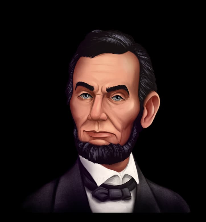 Abraham Lincoln, one of the main characters of the Magic Money Maze slot game