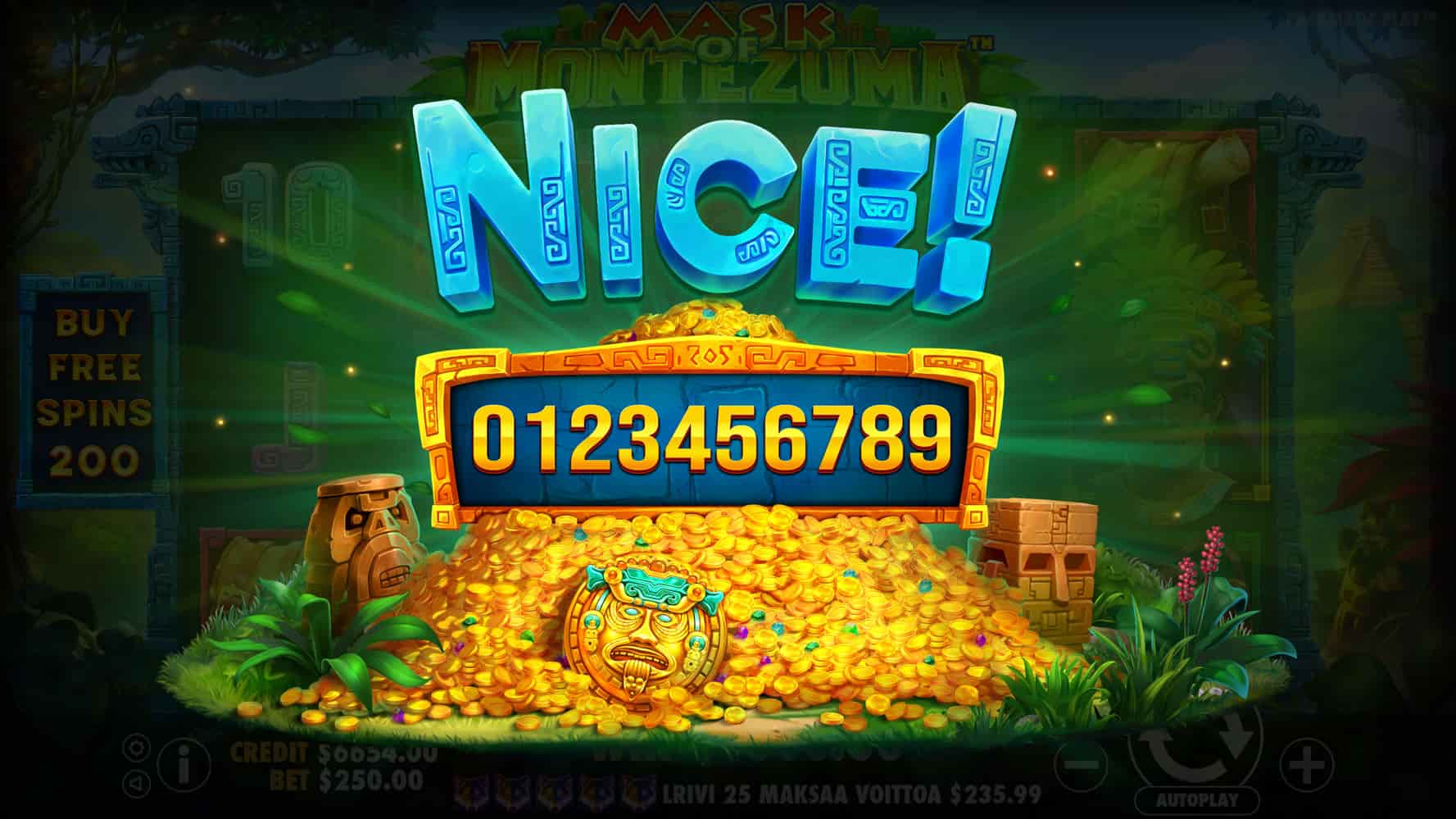 Nice Win Screen - Jane Hunter and the Mask of Montezuma slot game