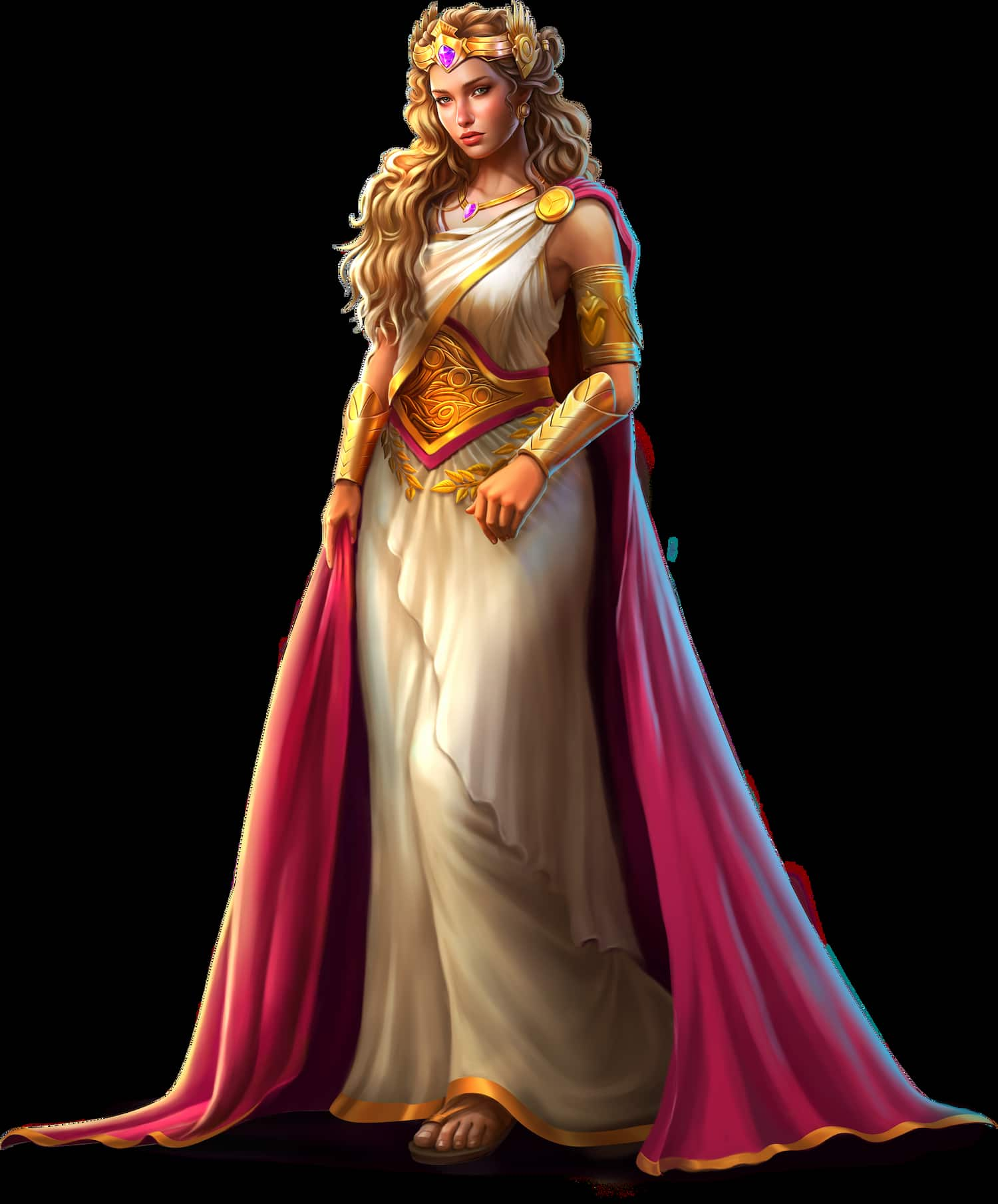 Greek Maiden, one of the side characters of the Medusa's Stone slot game