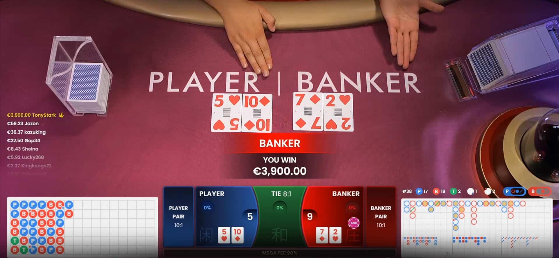 Mega Baccarat Live - Demonstration - Pragmatic Play