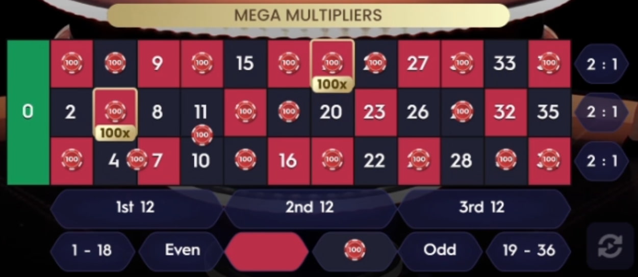 Random Multiplier Locked In - Mega Roulette live game show