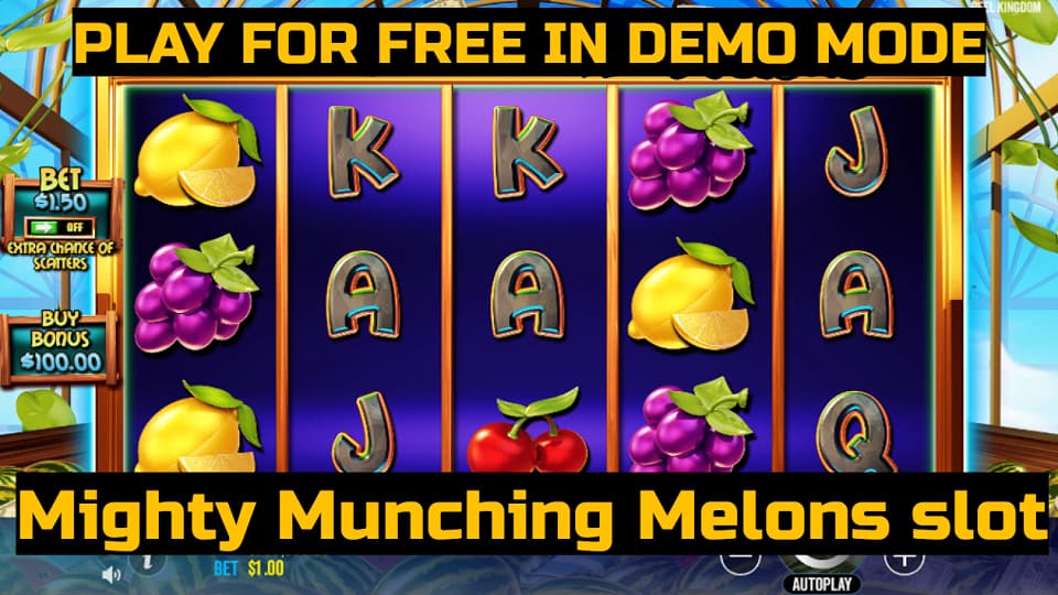 Mighty Munching Melons slot game by Pragmatic Play. Play for free in demo mode.