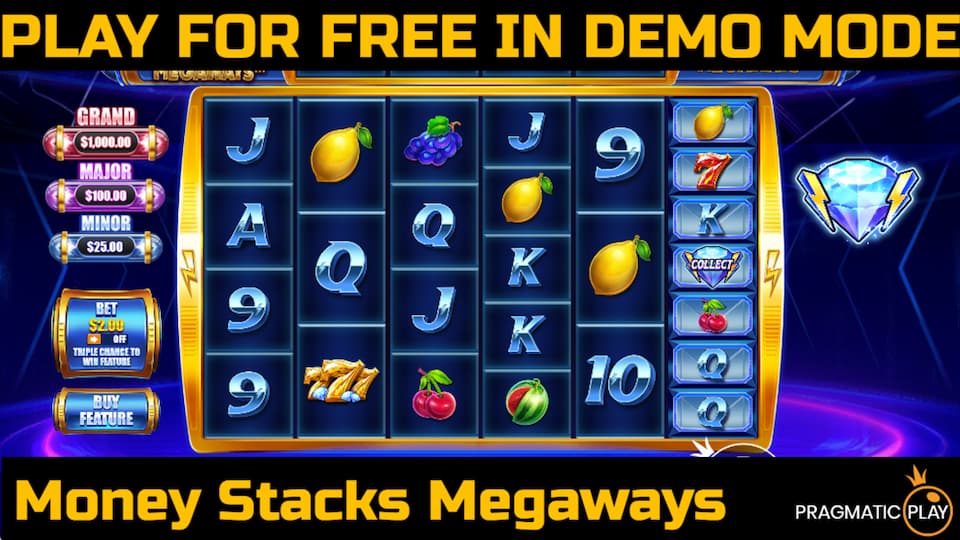 Money Stacks Megaways slot game by Pragmatic Play. Play for free in demo mode.