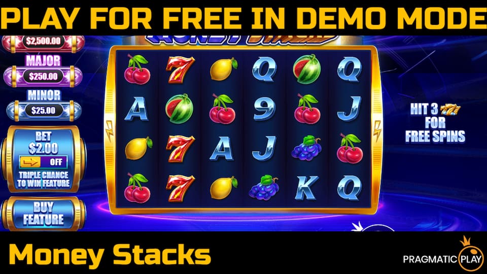 Money Stacks slot game by Pragmatic Play. Play for free in demo mode.