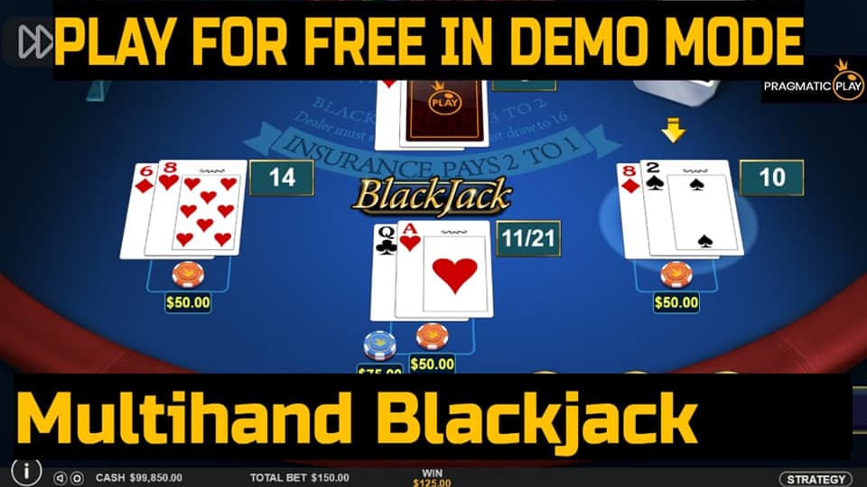 Multihand Blackjack game by Pragmatic Play. Play for free in demo mode.