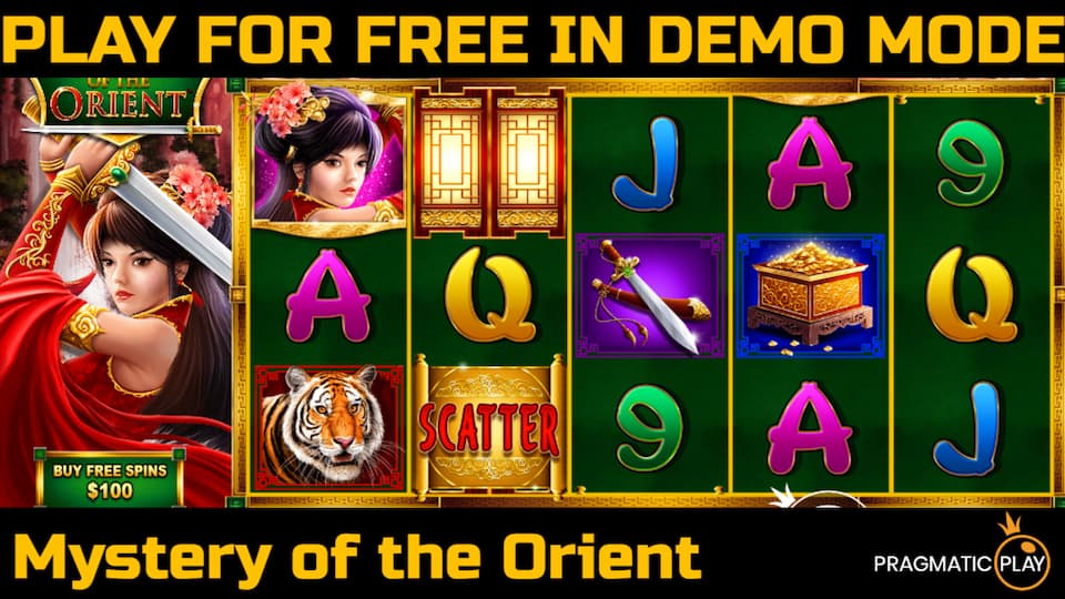 Mystery of the Orient slot game by Pragmatic Play. Play for free in demo mode.