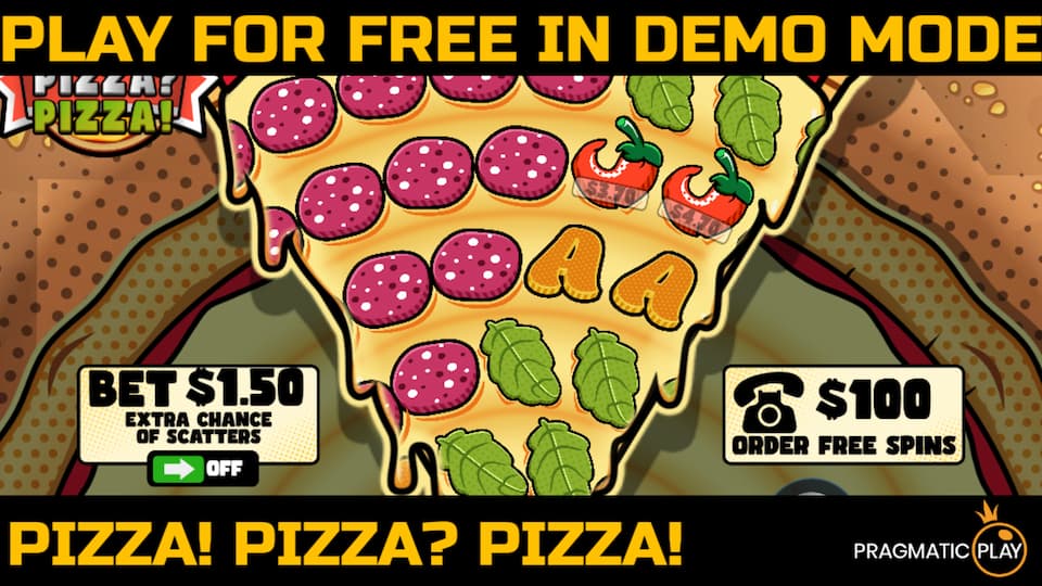 PIZZA! PIZZA? PIZZA! slot game by Pragmatic Play. Play for free in demo mode.